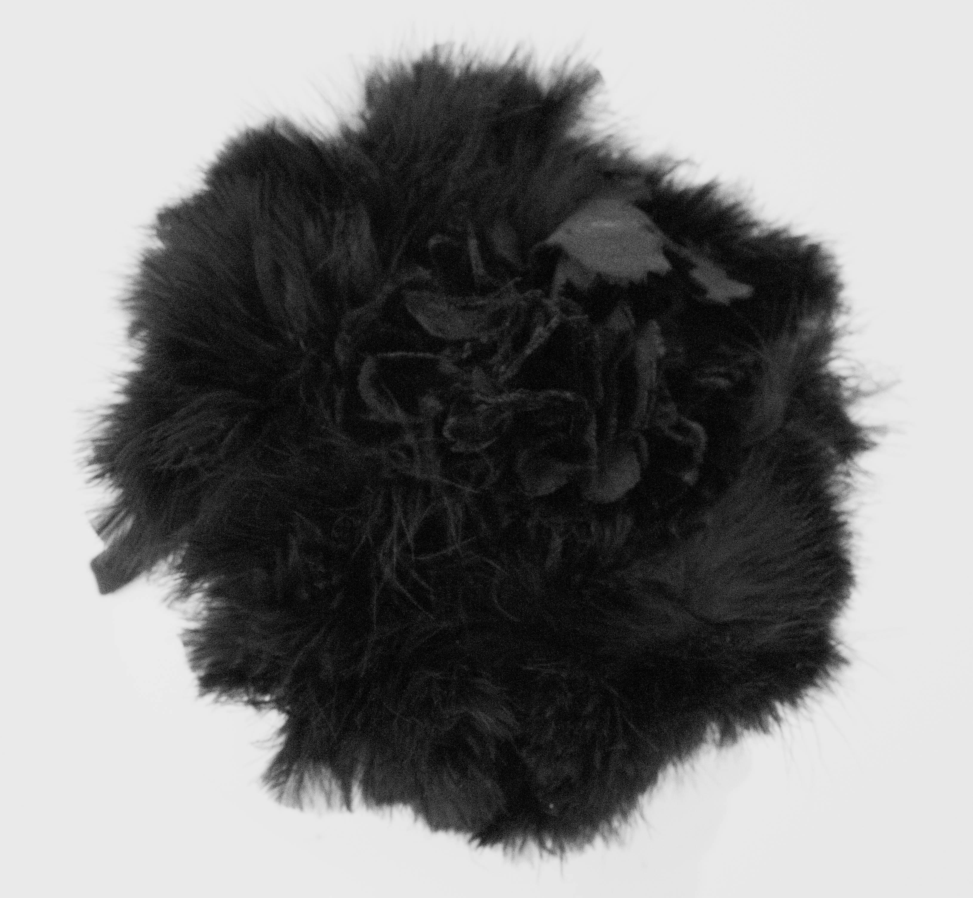 40s Black Feather & Velvet Hat 1