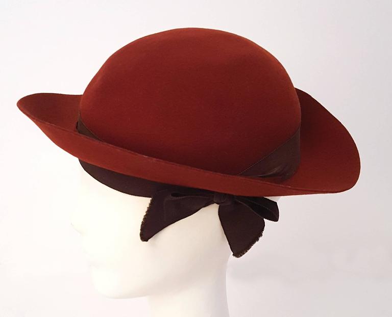 Boston Felt Hat - Burgundy