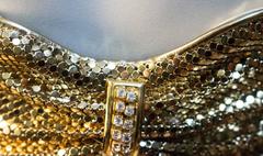 70s Whiting and Davis Gold Chain Belt