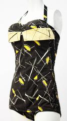 50s Geo Abstract Swimsuit