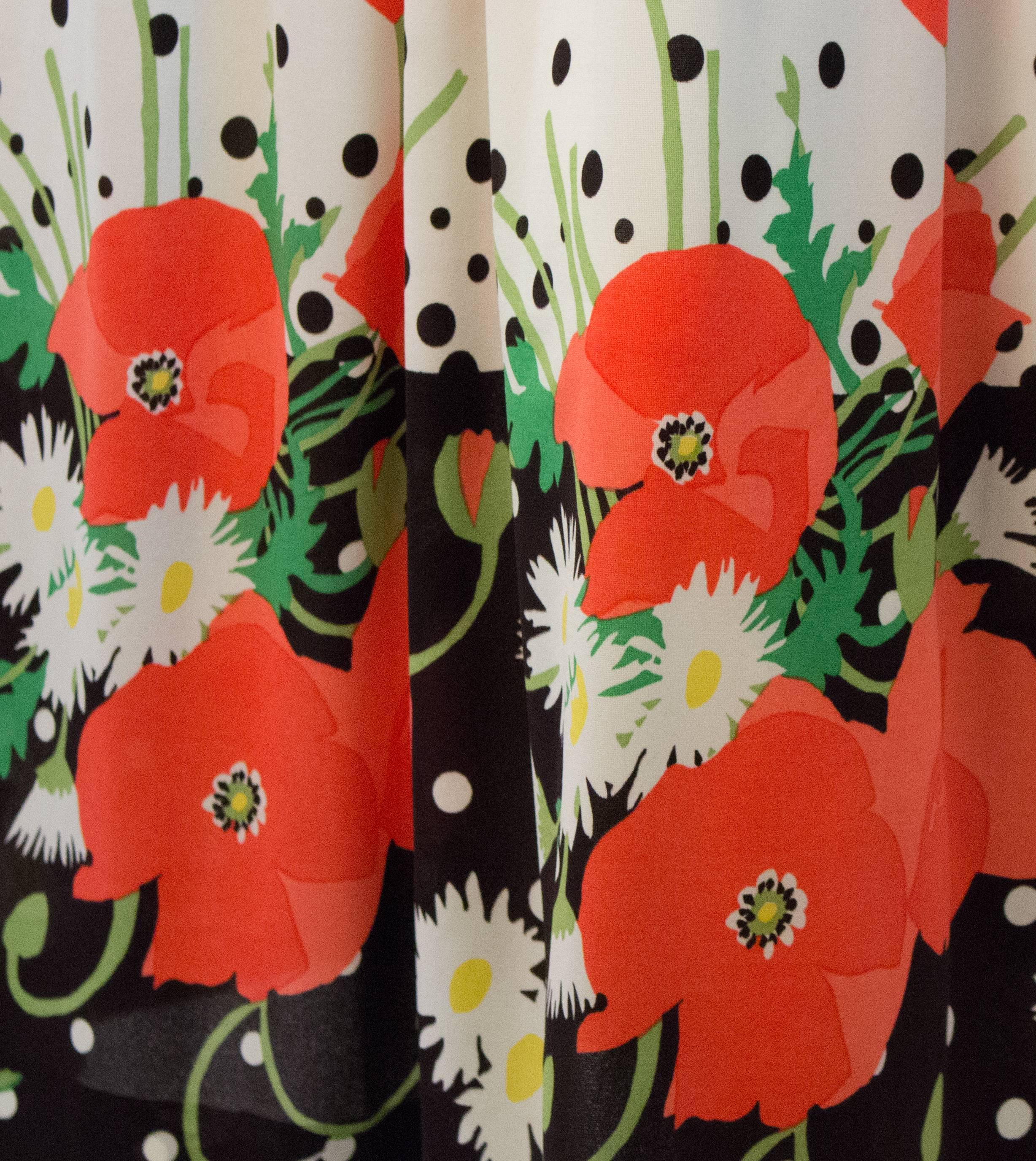 oscar de la renta poppy dress