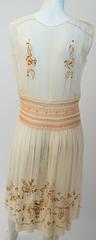 20s Smocked Dress w/ Embroidery