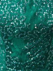 60s Green Jacquard Dress w/ Sequin Bodice