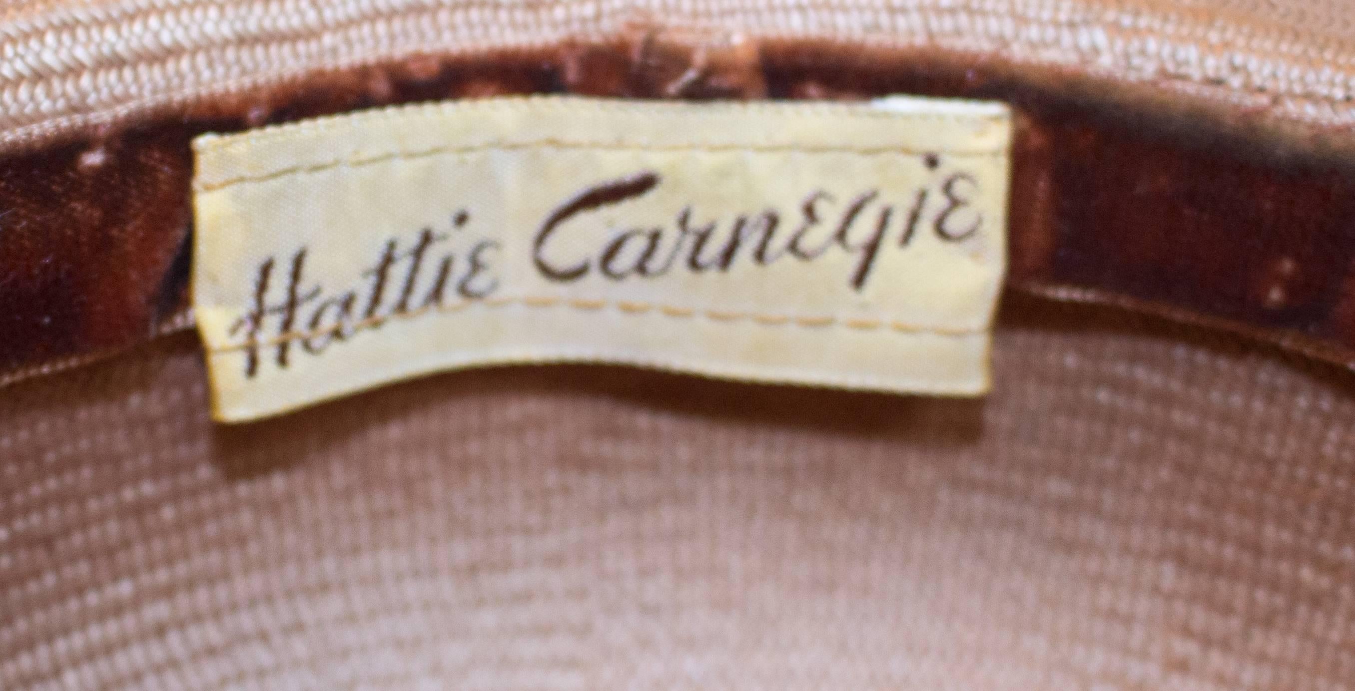 Hattie Carnegie - Chapeau d'été en paille, années 50 Unisexe en vente