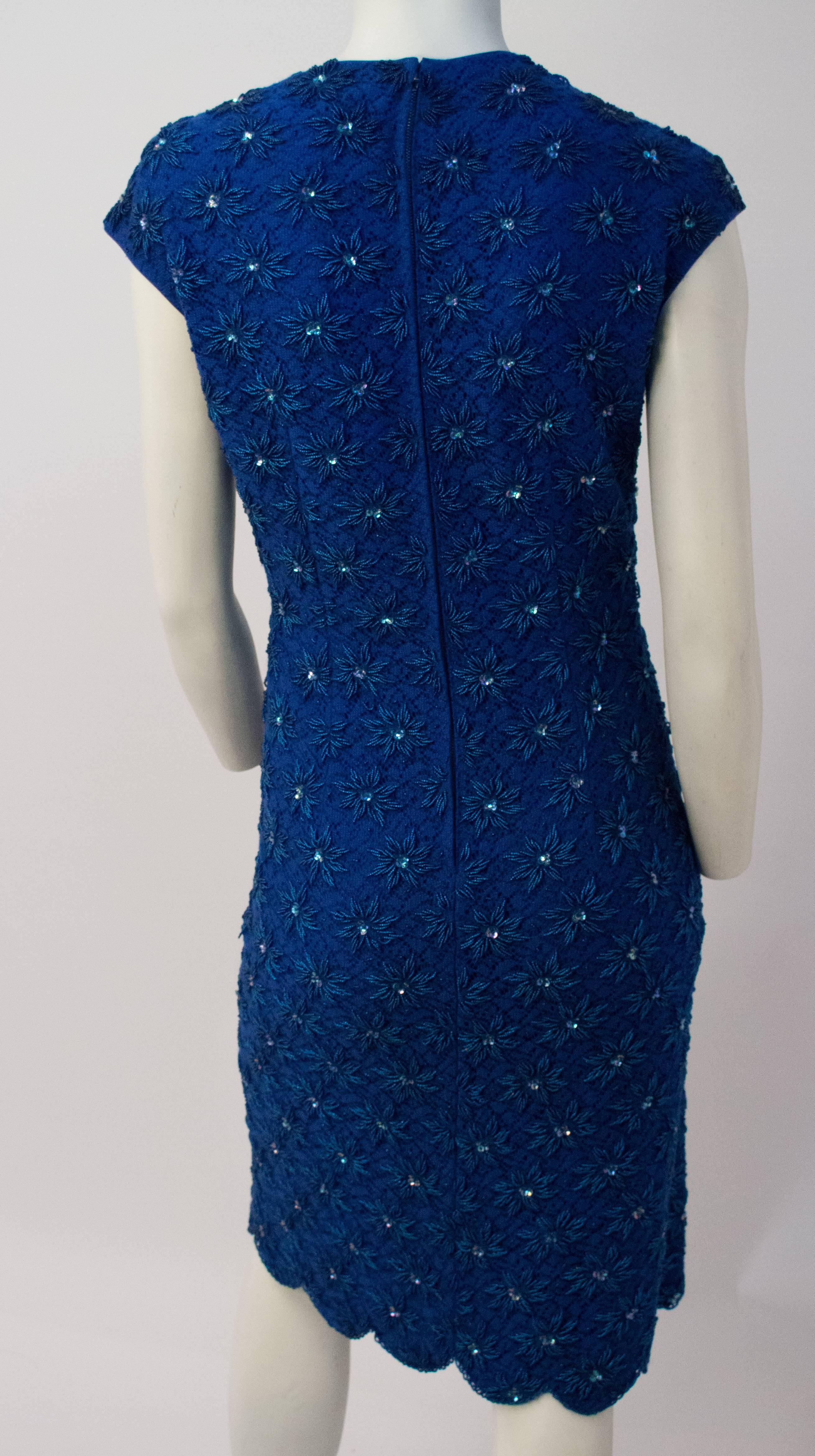 royal blue sheath dress