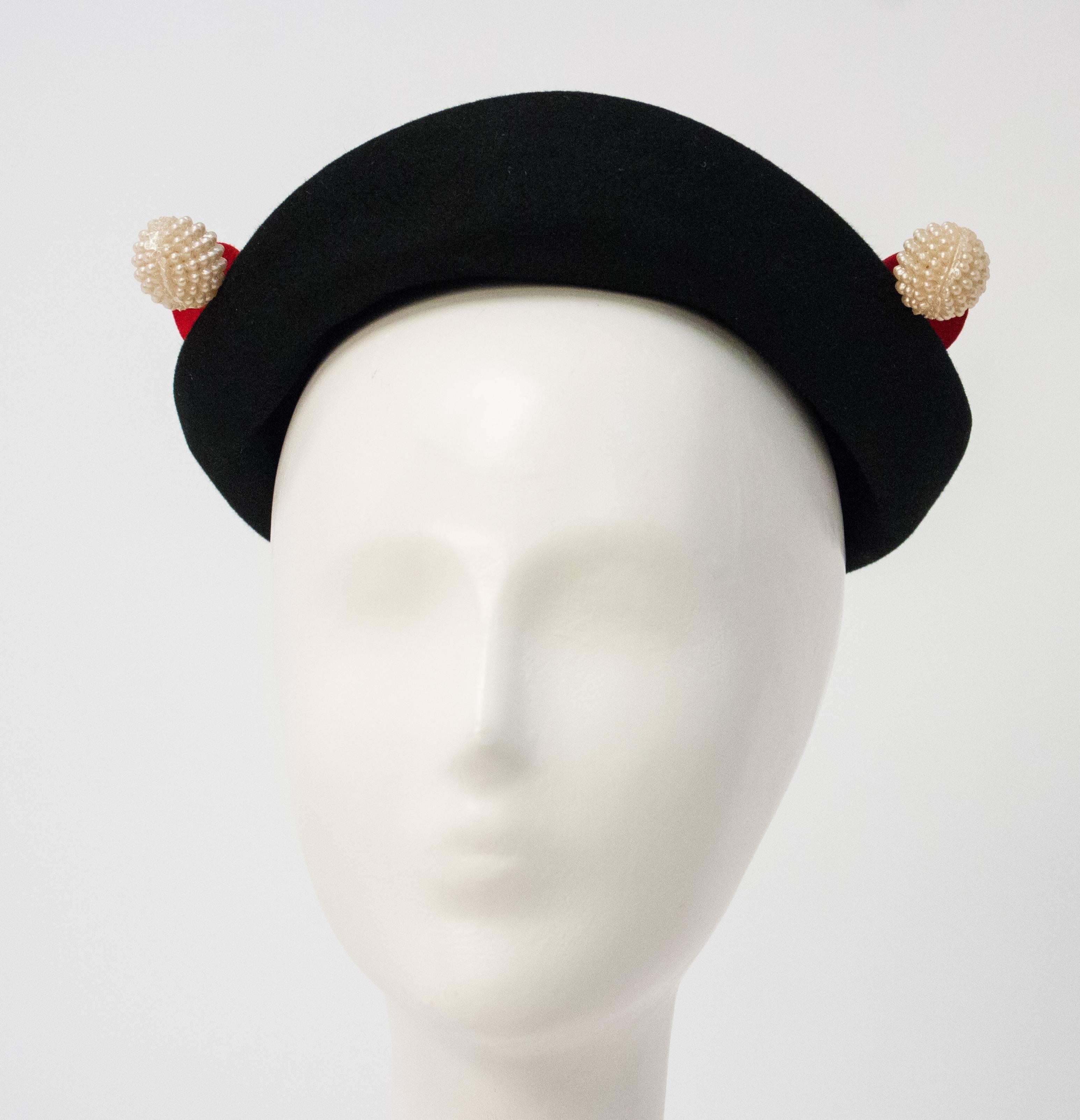 Women's 50s wool Felt Hat  For Sale