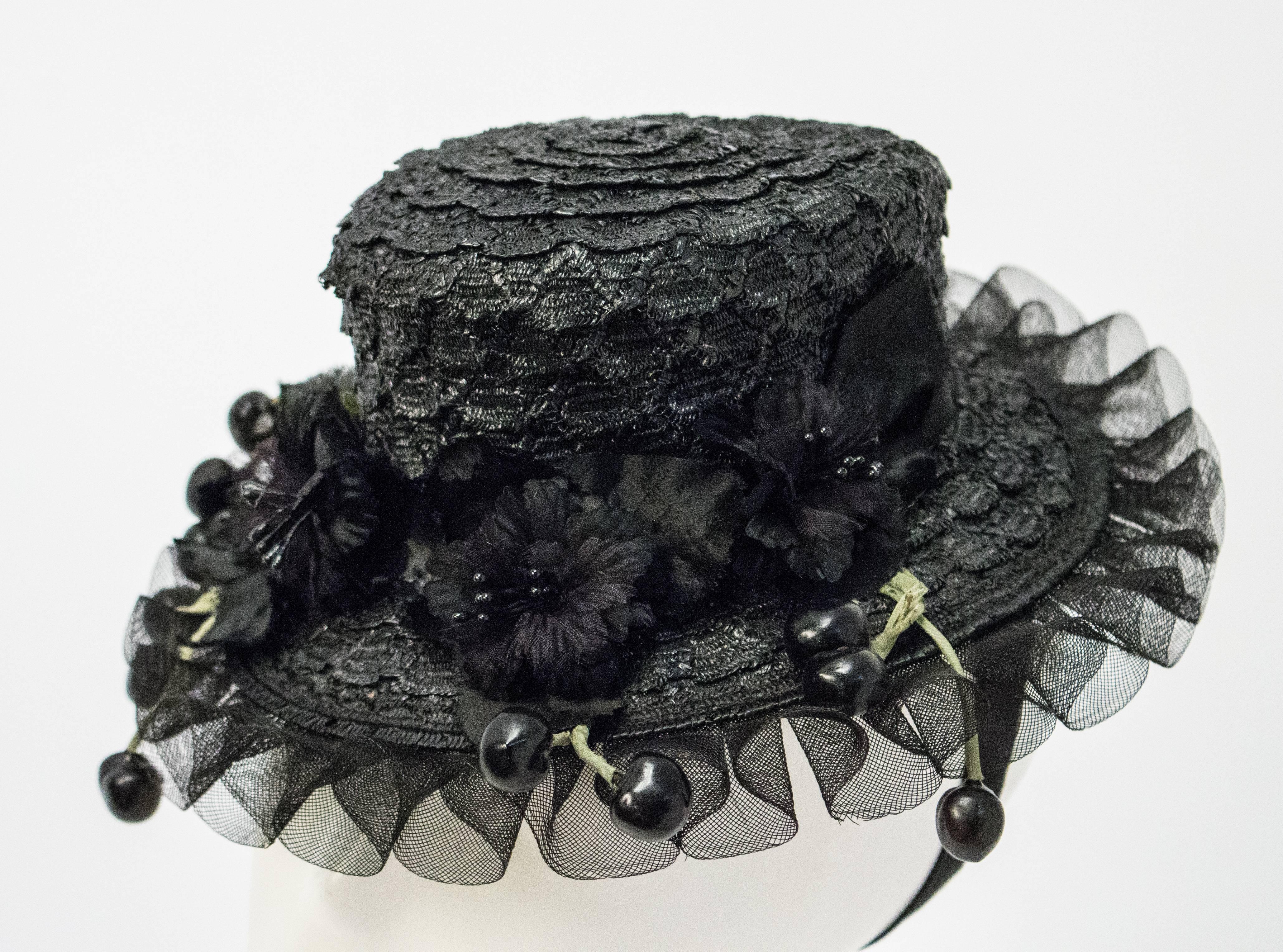 black goth hat