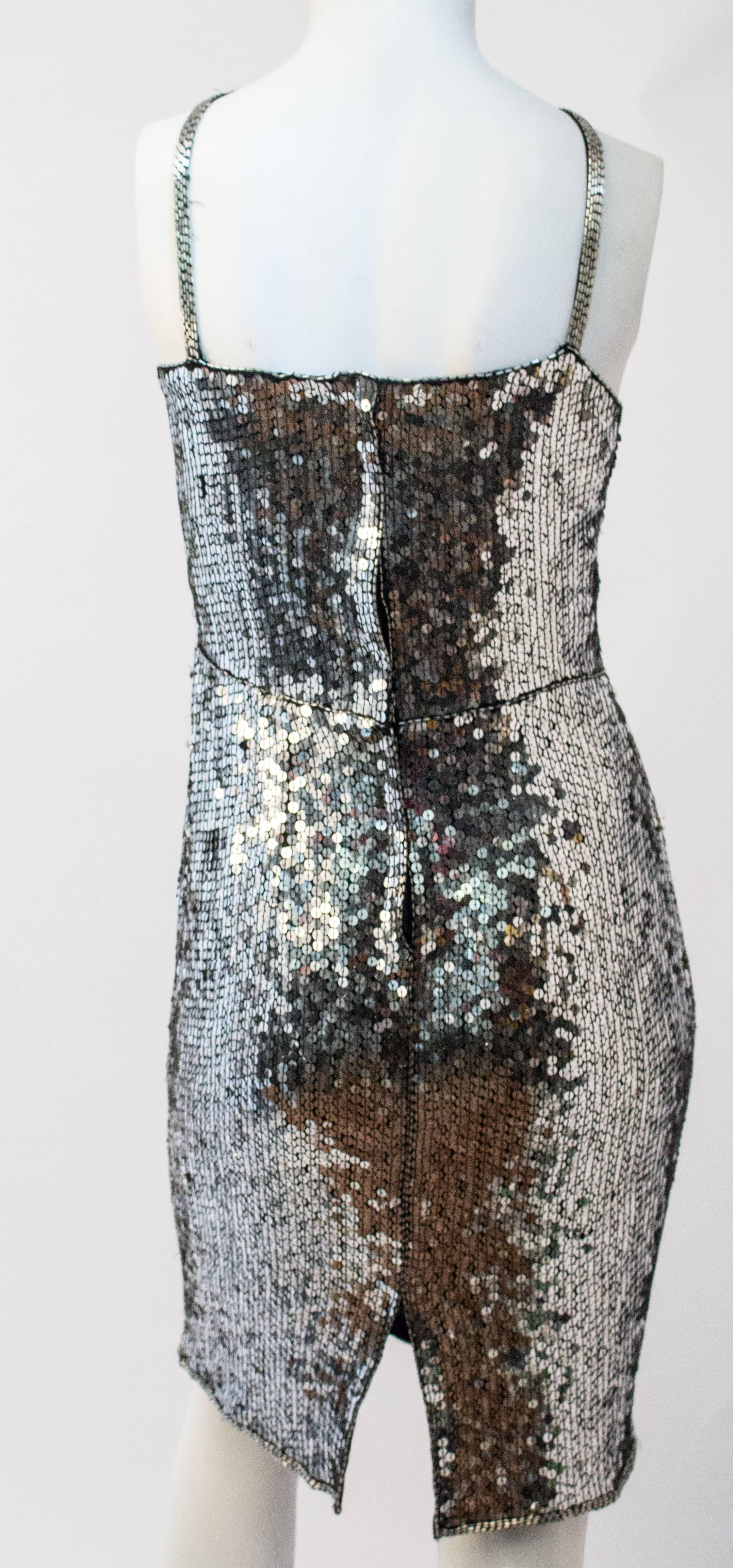 sequin disco dress