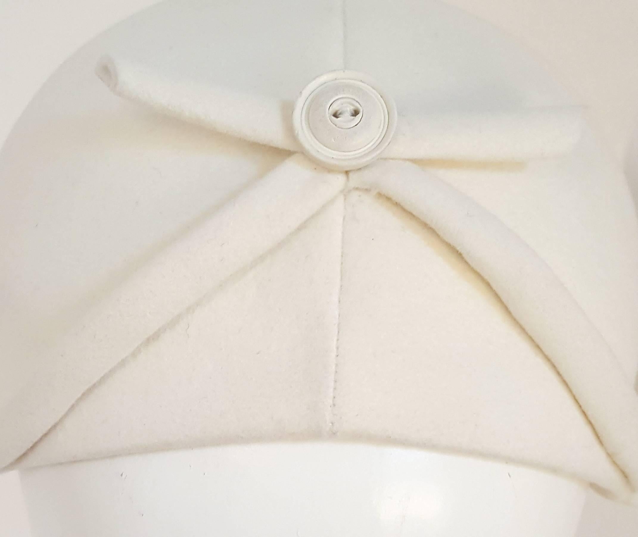Women's 1950s Emme Button and Bow Ivory Cap