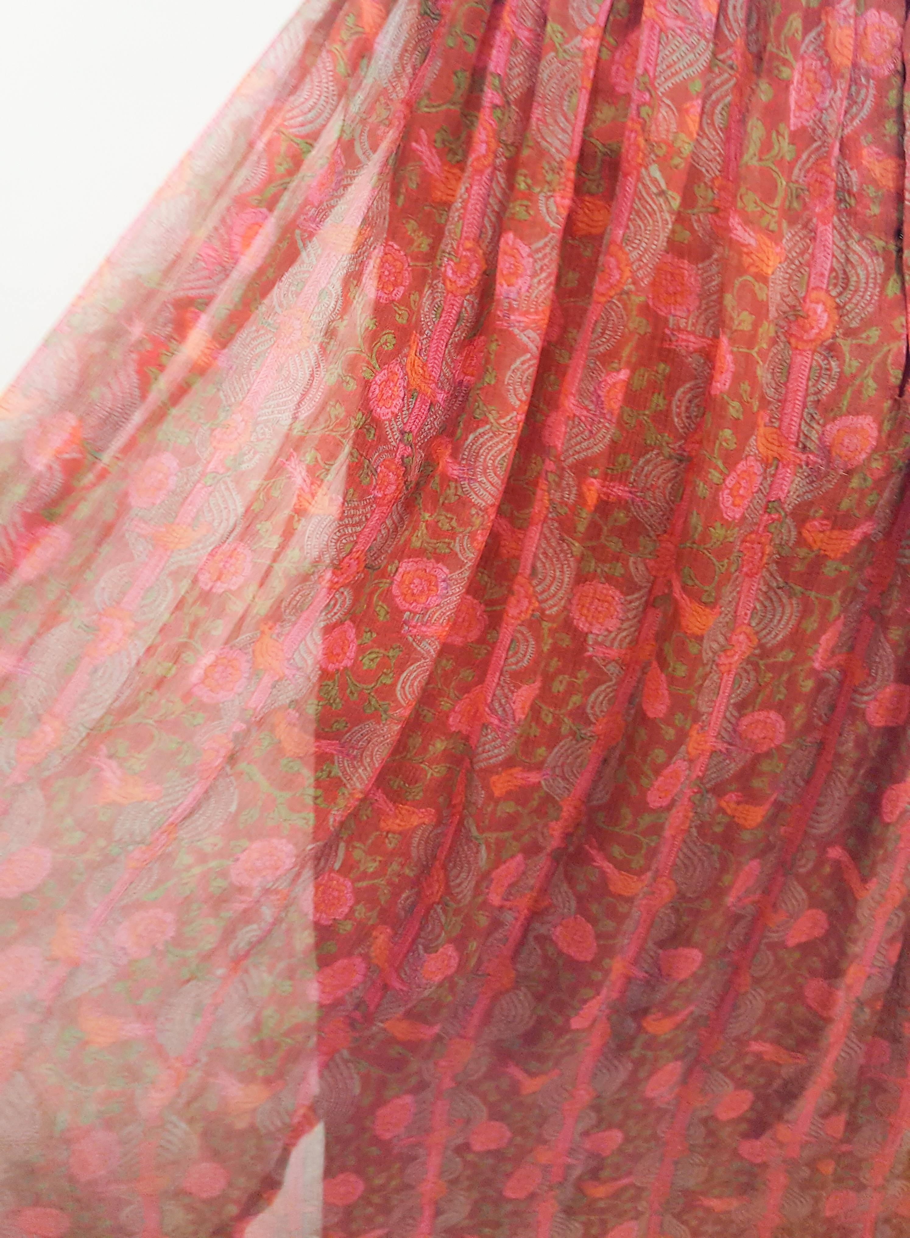 Women's 1970s Traecy Lowe Silk Chiffon Paisley Print Maxi Dress