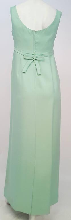 60s Emma Domb Mint Green Dress and Evening Coat Set For Sale at 1stDibs