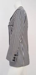 80s Valentino Black & White Striped Jacket