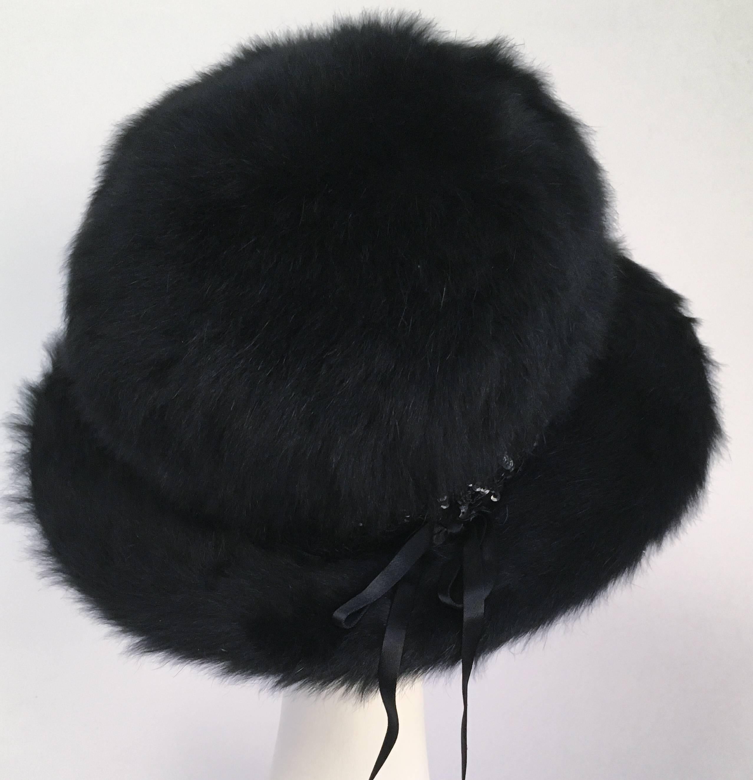 Women's 70s Schiaparelli Fur Wide Brim Hat