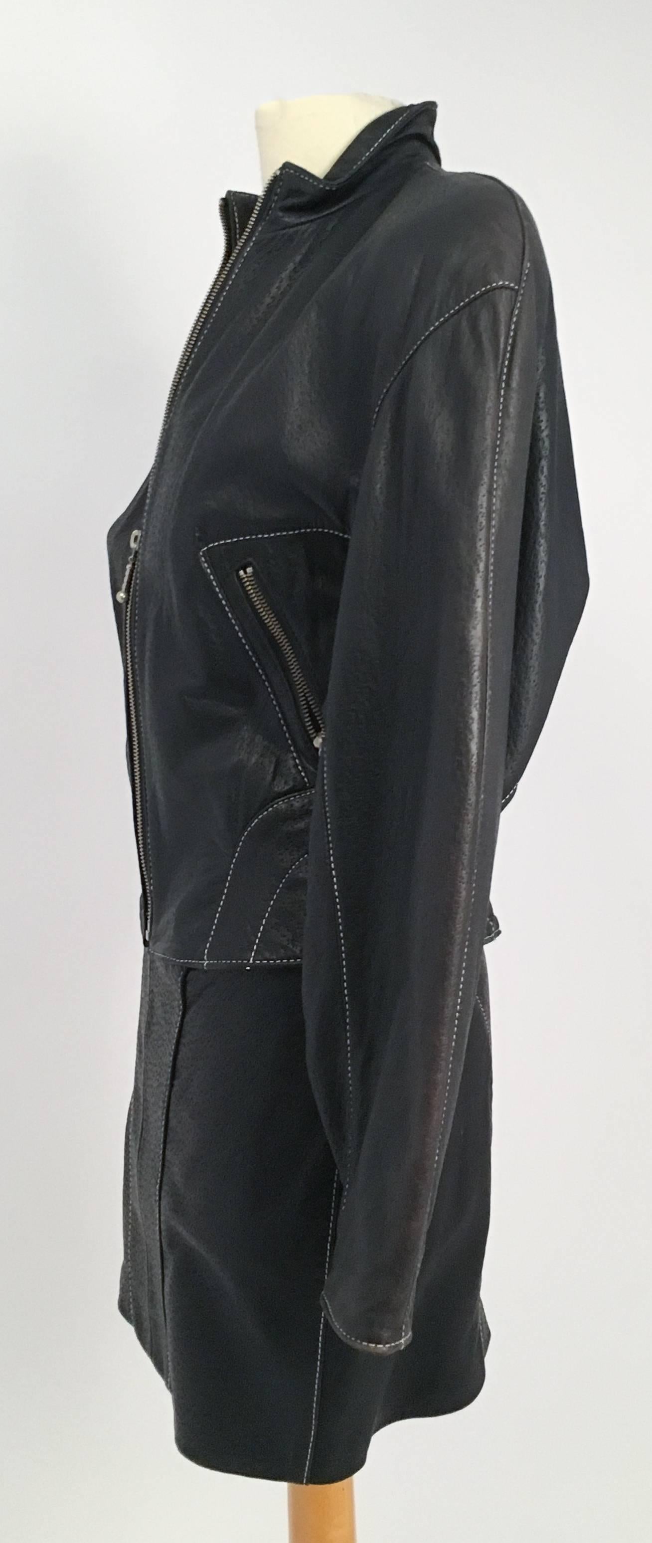 80s leather outfit