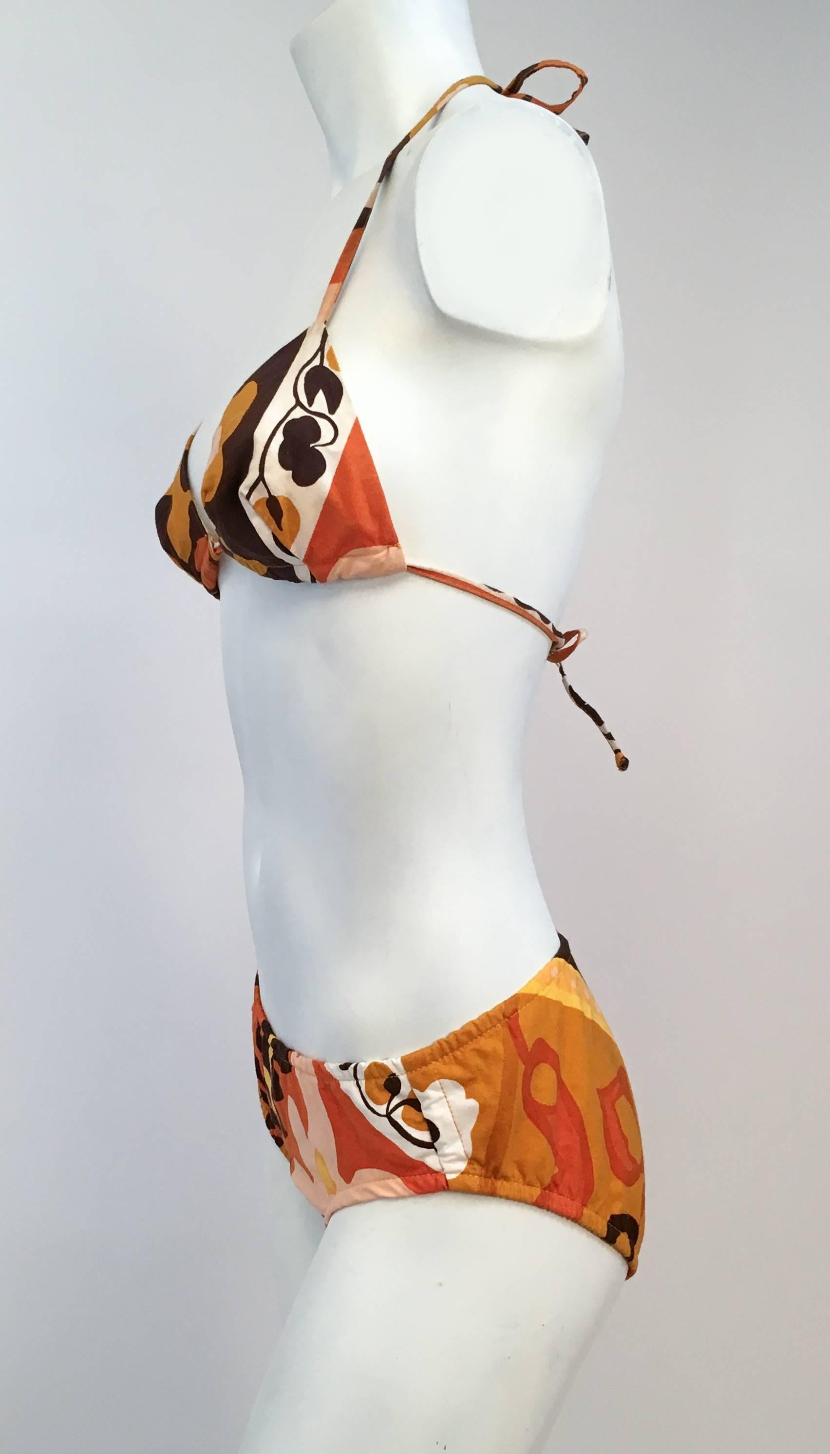 60s print bikini