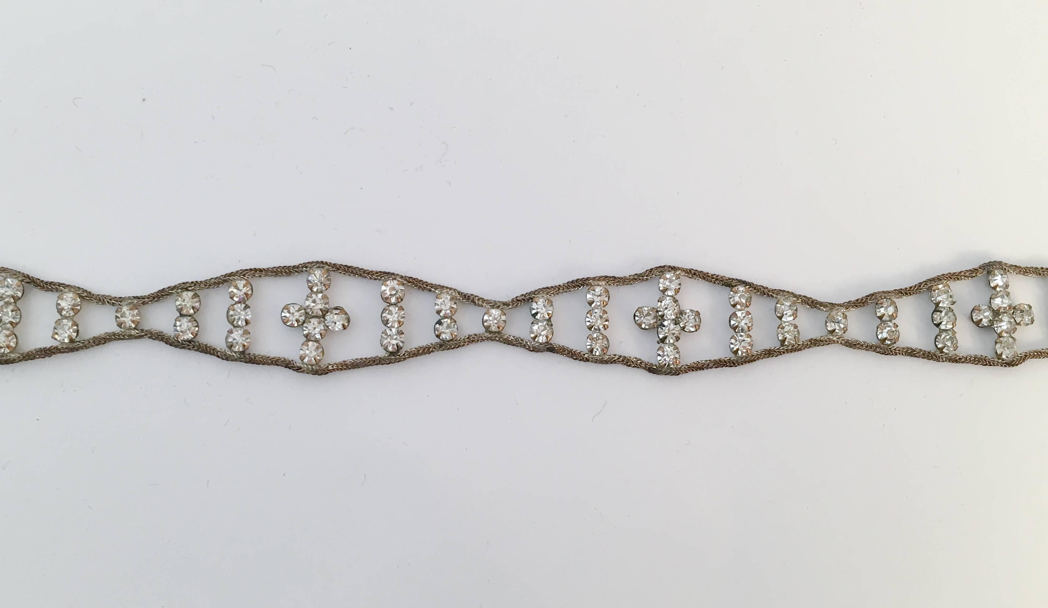 20s Crystal & Brass Evening Headband  In Excellent Condition In San Francisco, CA