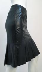 80s Olivier Theyskens Leather Skirt