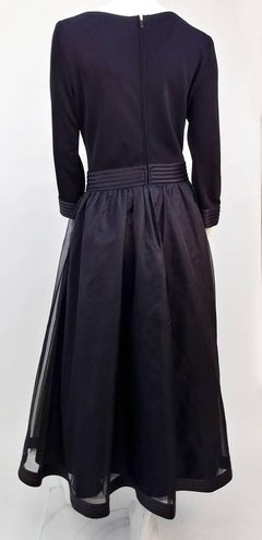 80s Tadashi Organza and Jersey Gown