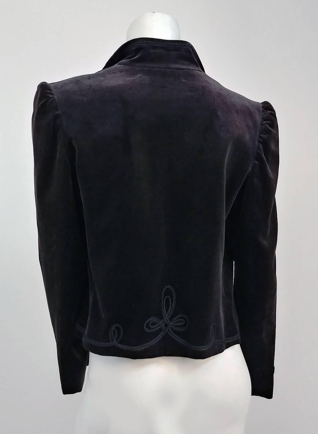 black velvet short jacket