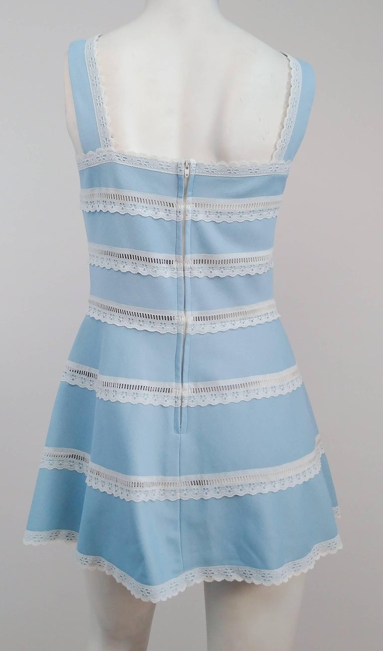 60s Baby Blue and Lace Tennis Dress at 1stDibs