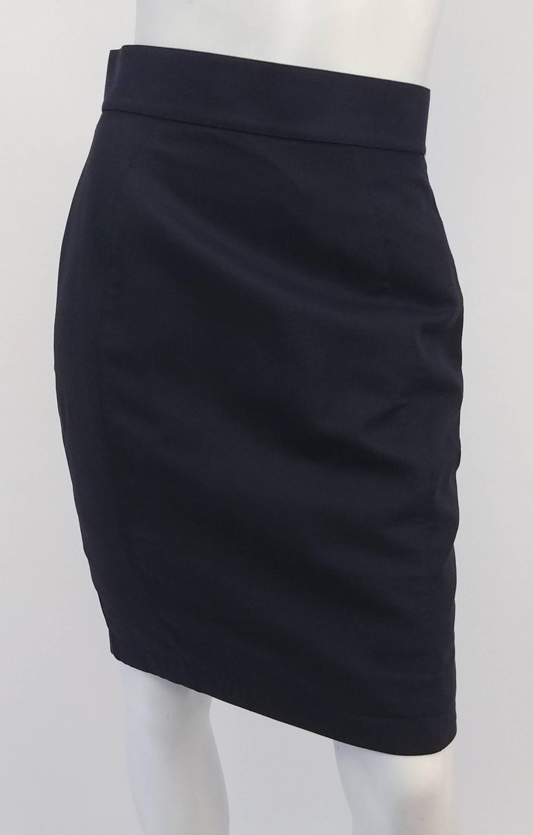 Thierry Mugler Navy Suit and Skirt Set at 1stDibs