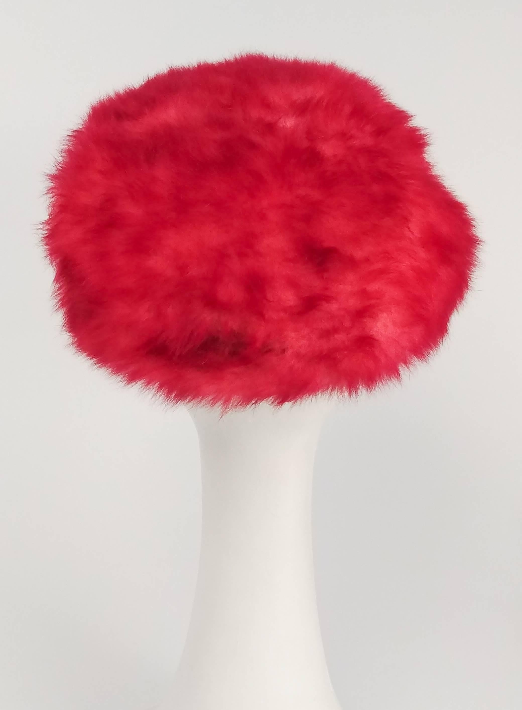 pink furry hat