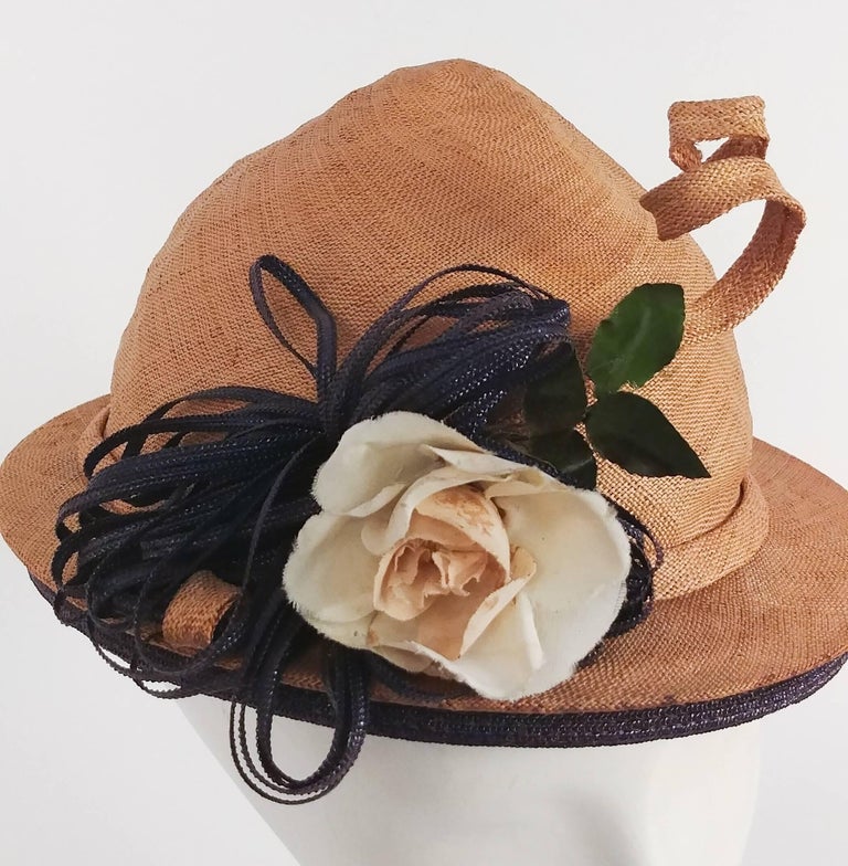 1930s Whimsical Corkscrew Straw Hat at 1stDibs