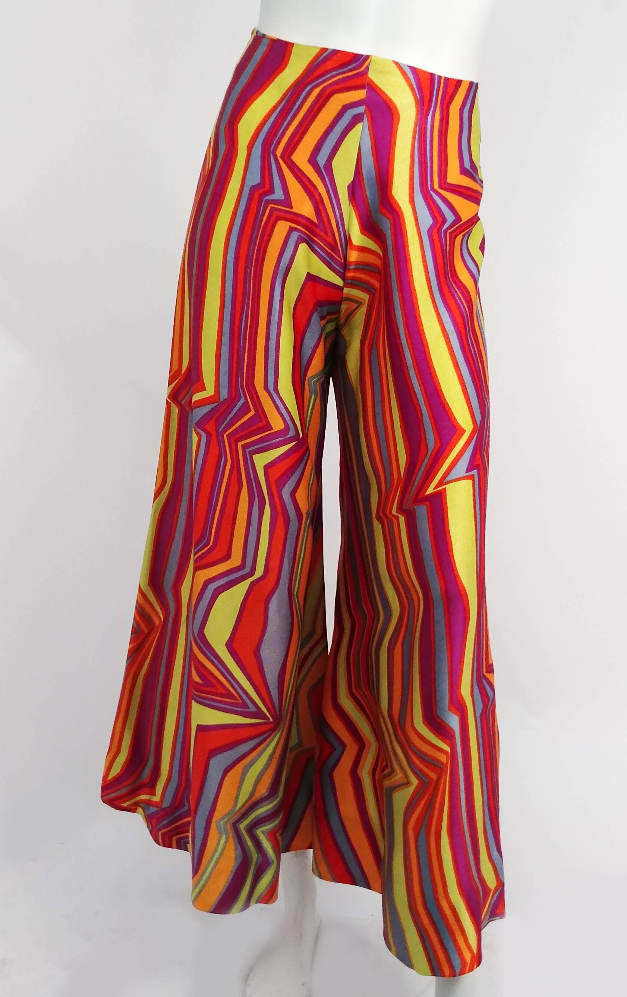1960s Acid Rainbow Psychadelic Two Piece Set In Excellent Condition In San Francisco, CA