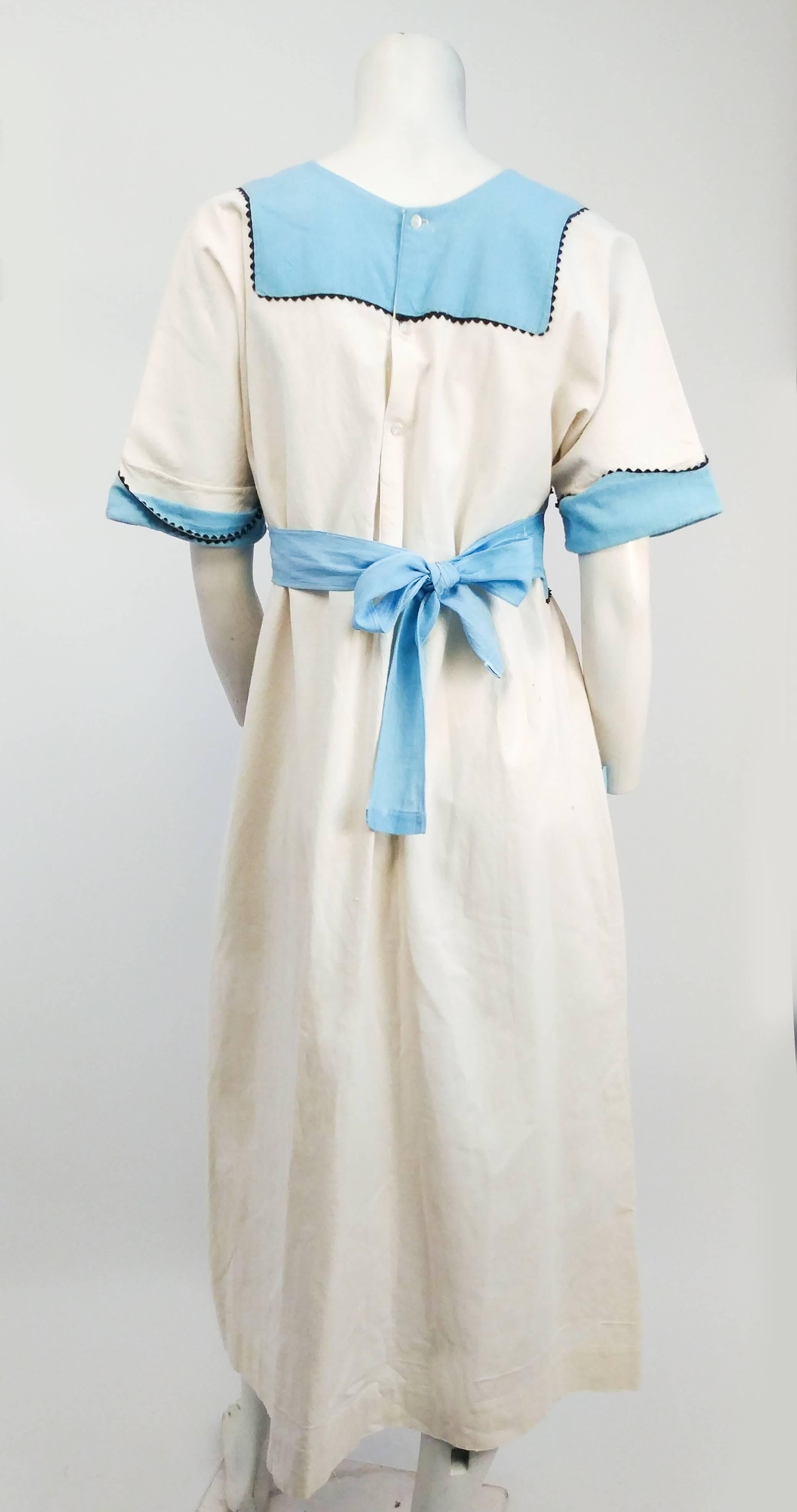 blue pinafore dress