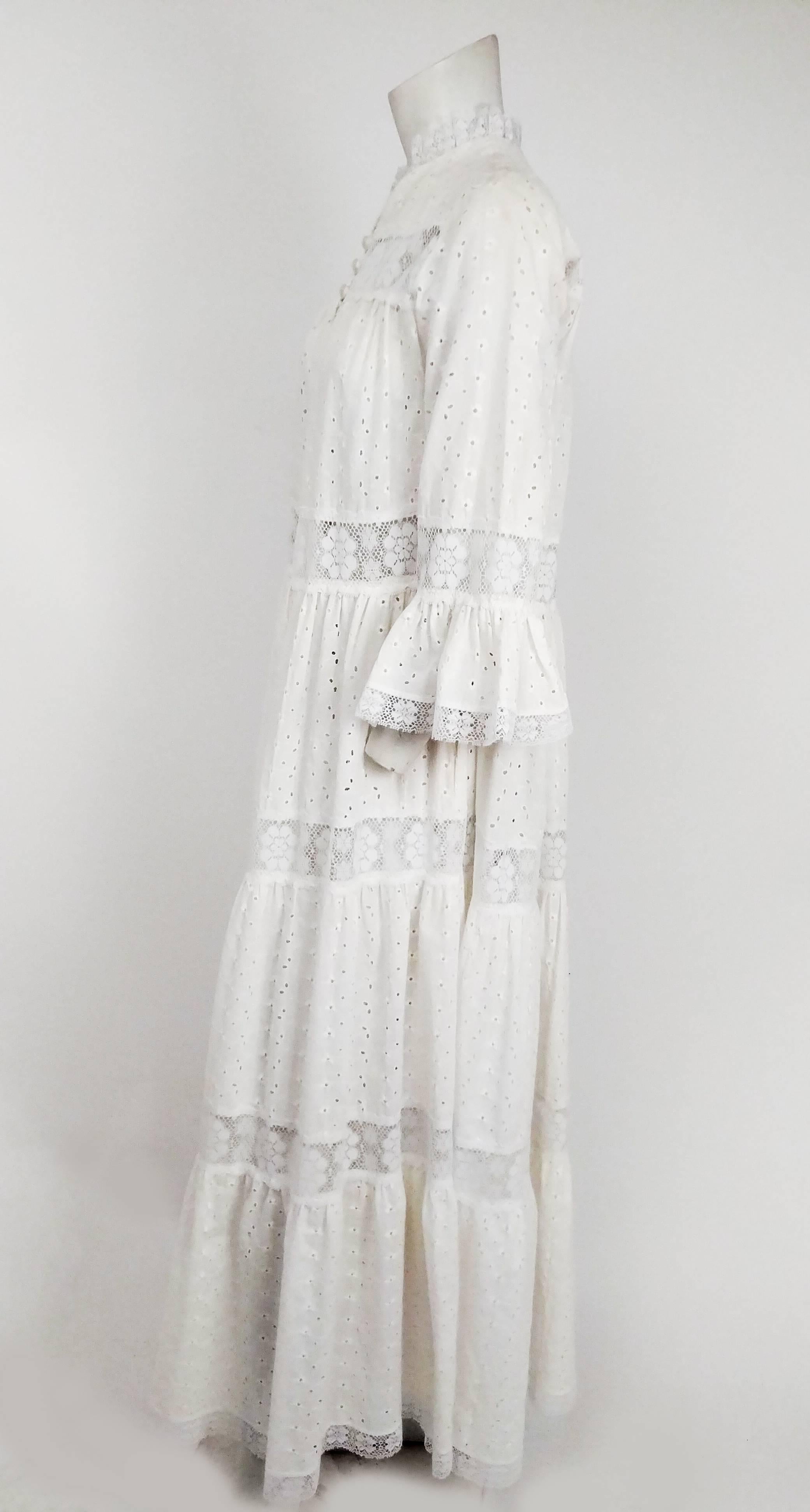 white bohemian maxi dress
