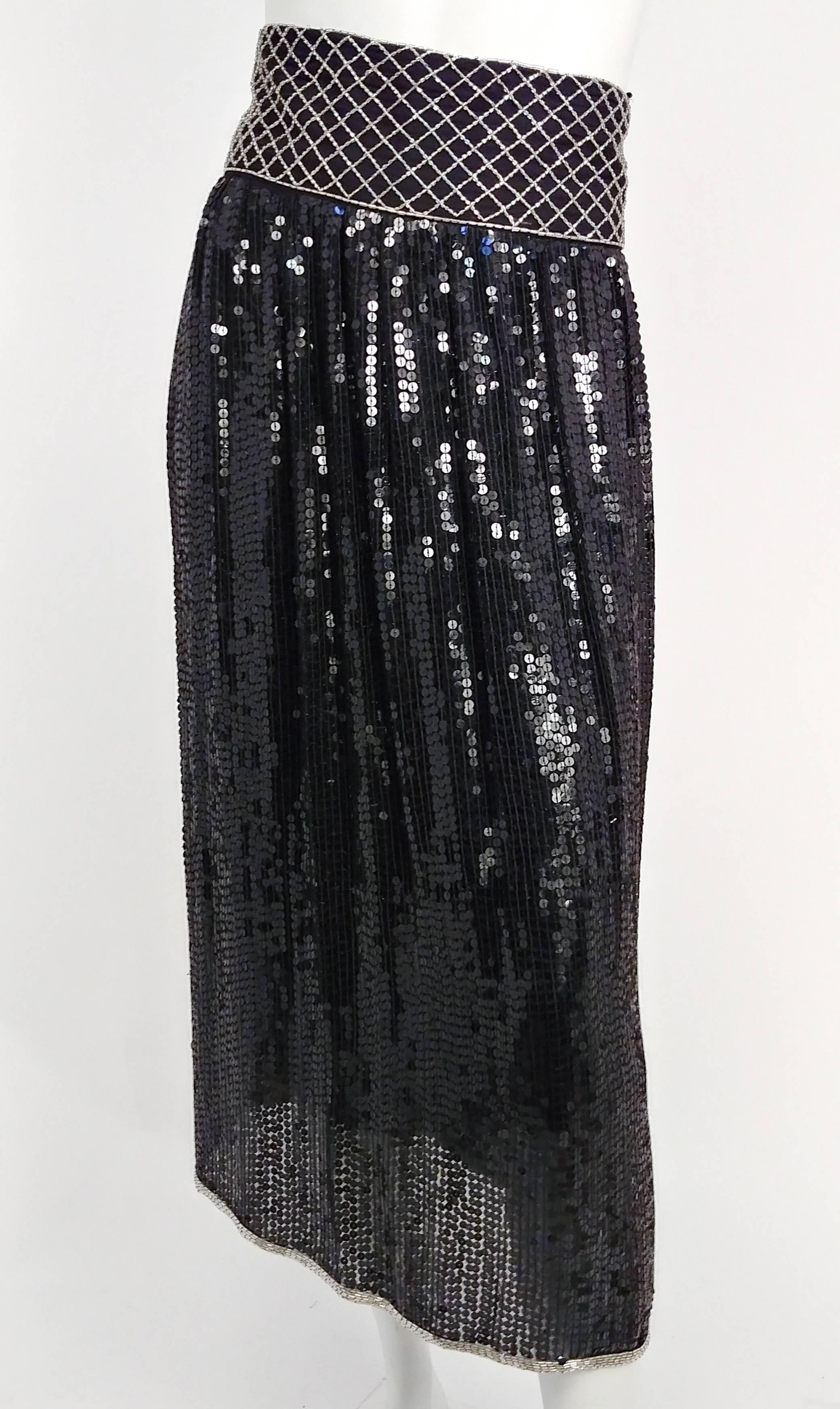 1980s St. Martin Sequins Skirt & Top Set In Excellent Condition In San Francisco, CA