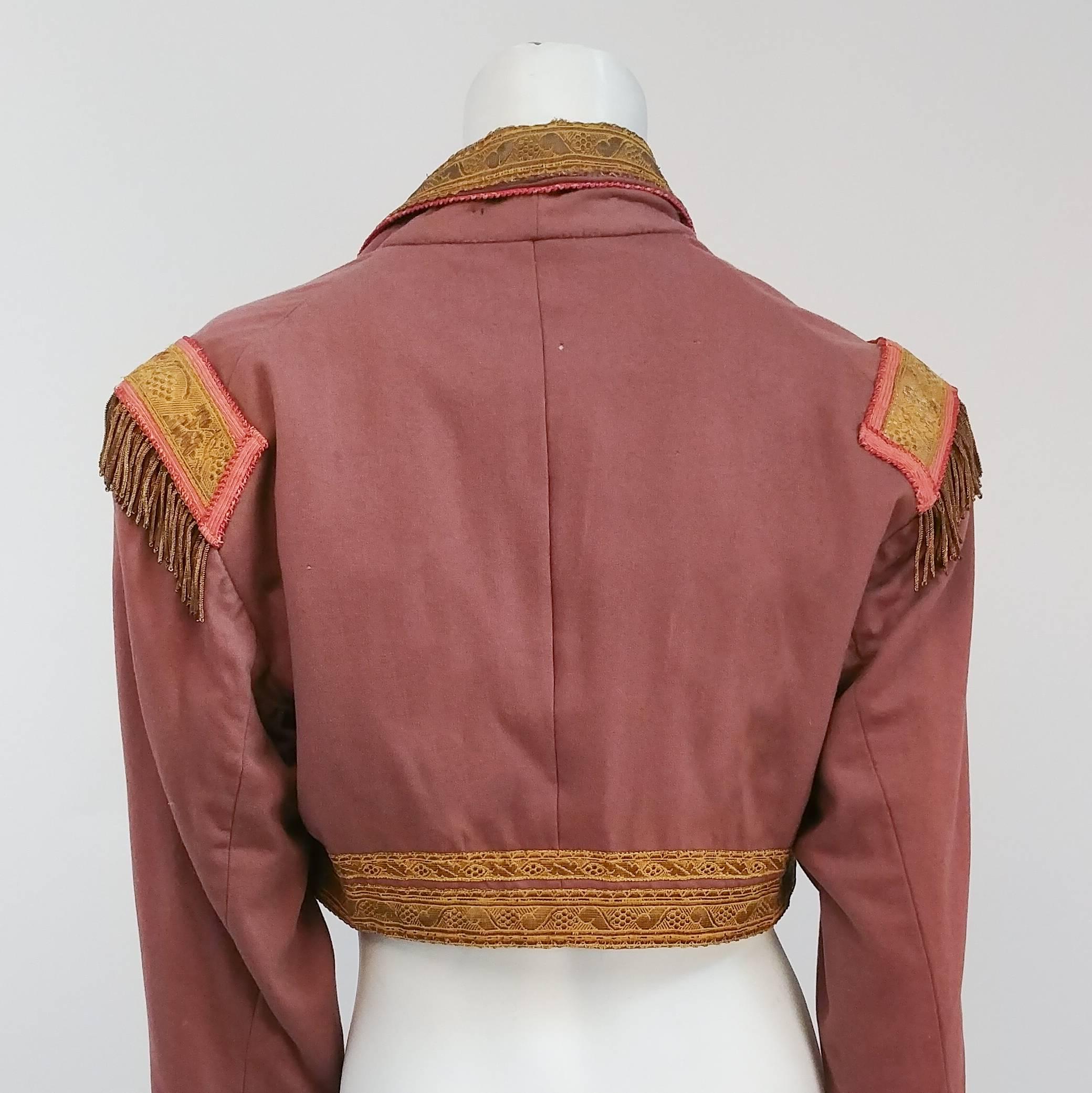 1900s Cropped Jacket w/ Brass Tassels  1