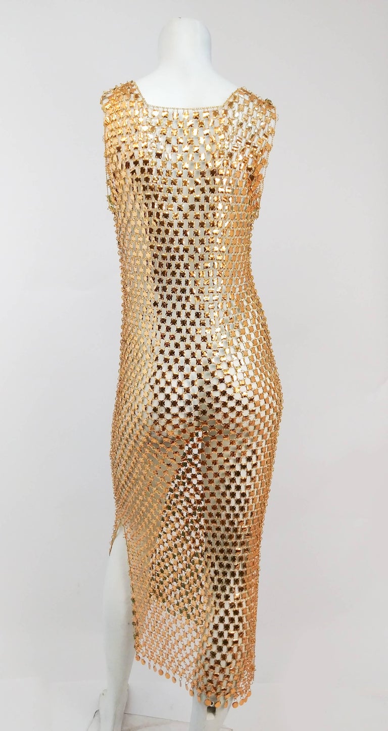 1970s Paco Rabanne Chain Link Disco Dress at 1stDibs paco rabanne