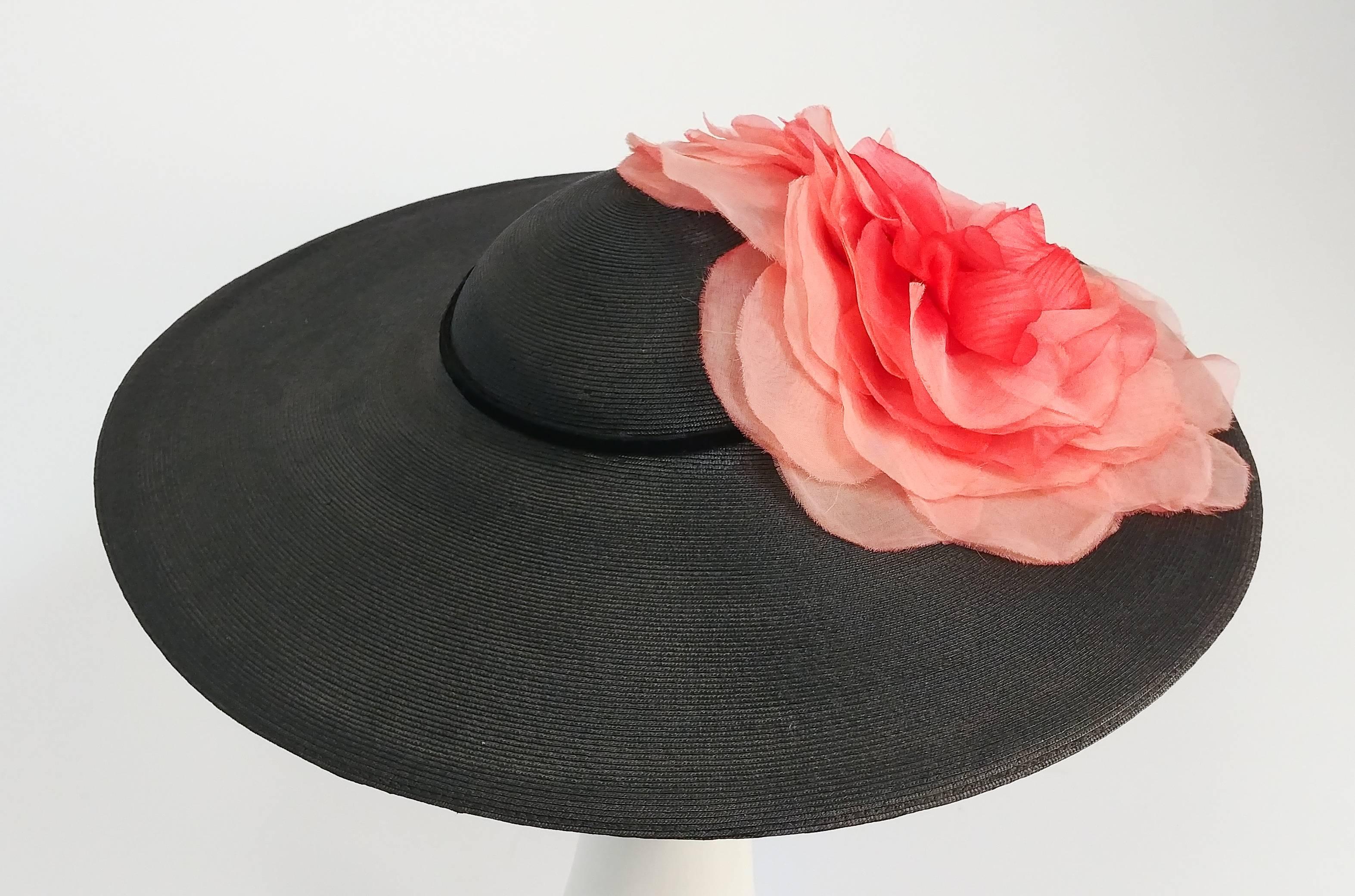 large flower hat