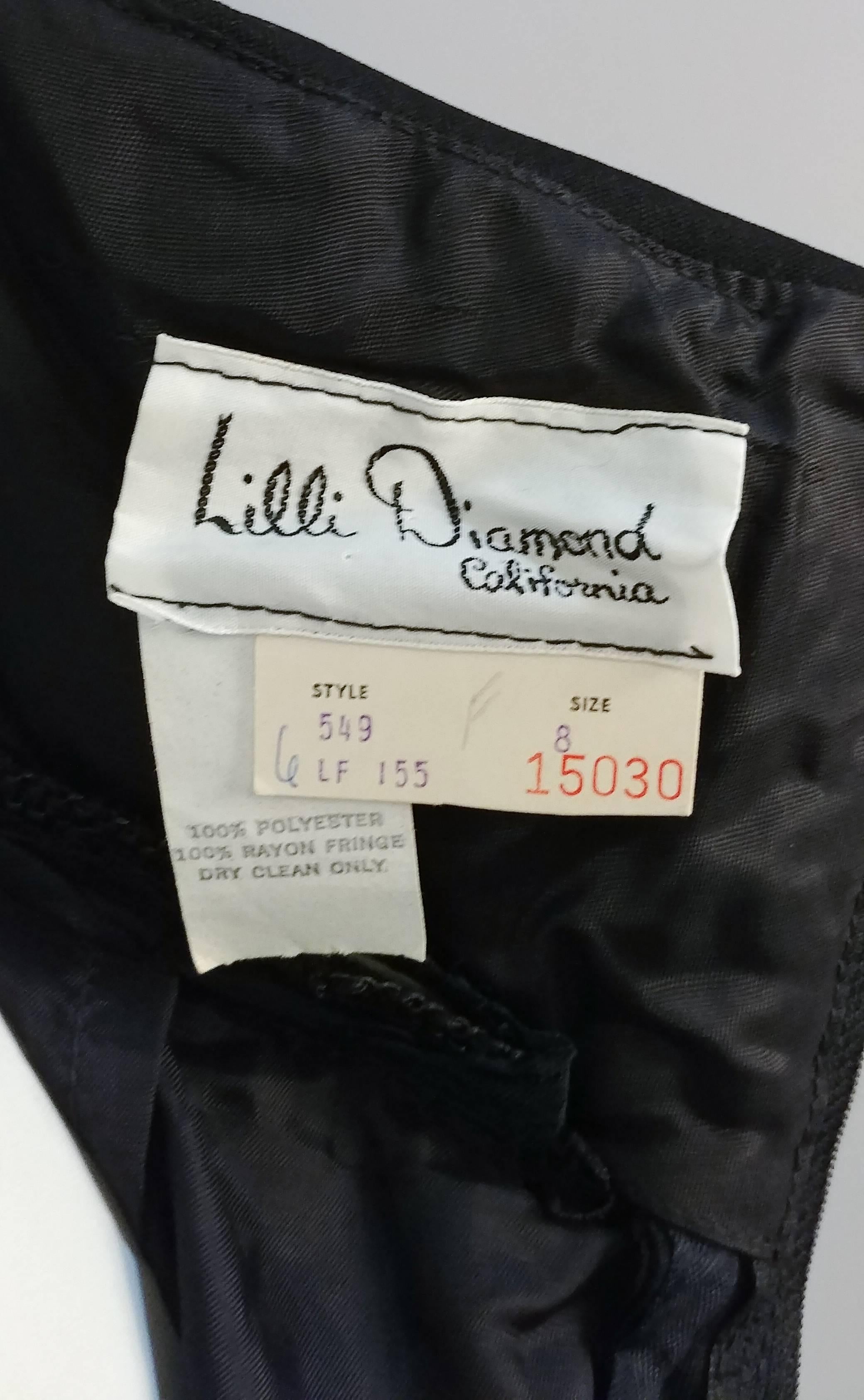 Women's 1970s Lilli Diamond Long Fringe Maxi Dress