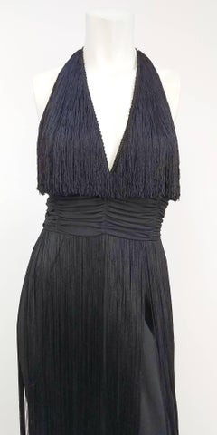 1970s Lilli Diamond Long Fringe Maxi Dress