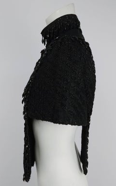 Victorian Black Jet Beaded Capelet
