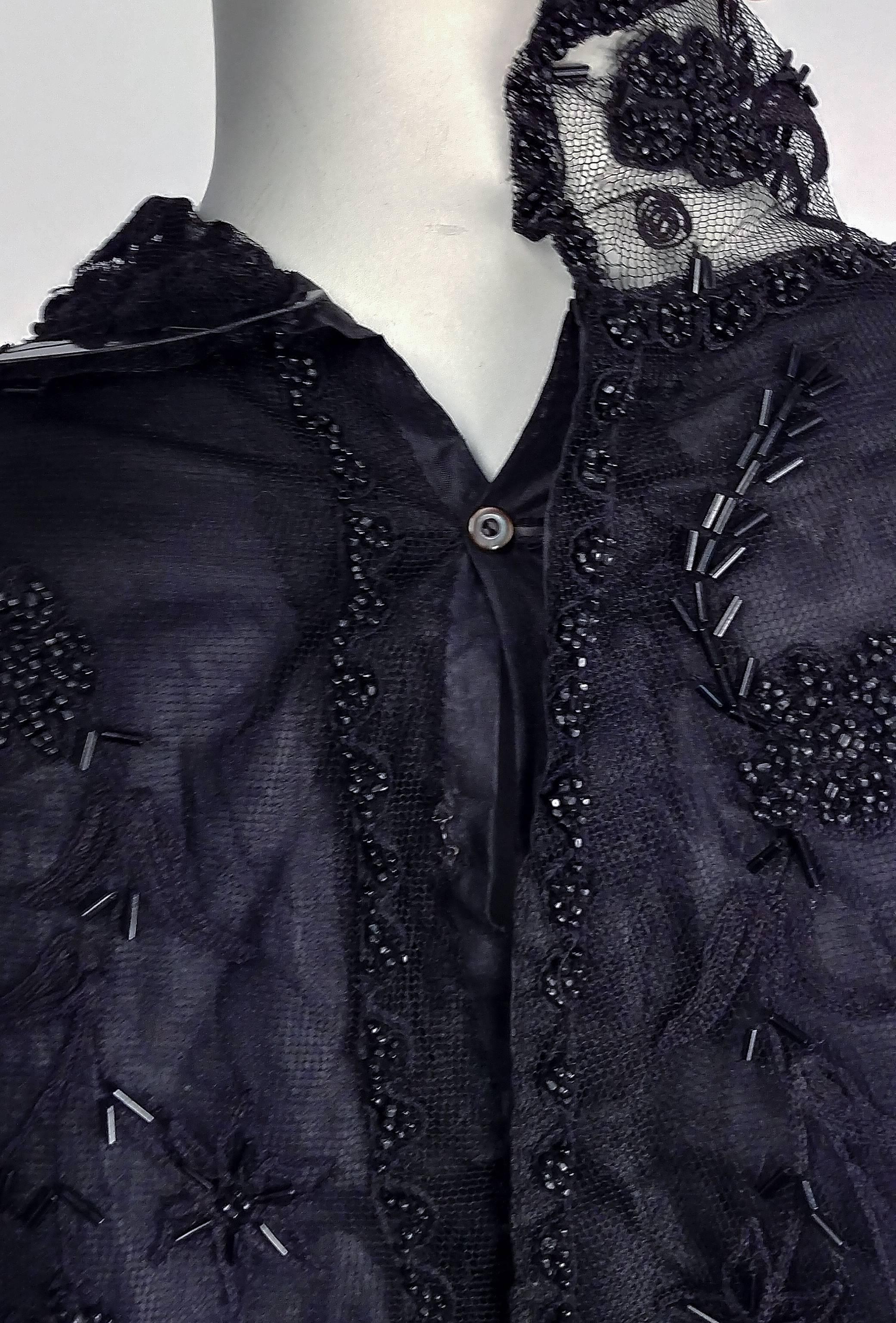 Edwardian Black Beaded Blouse 1