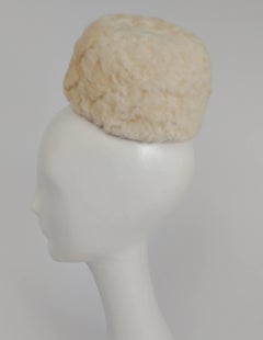 1960s Irene of New York Persian Lamb Miniature Pillbox Hat