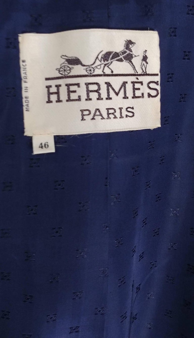 Hermes Purple and Navy Plaid Coat and Skirt Set For Sale at 1stDibs ...
