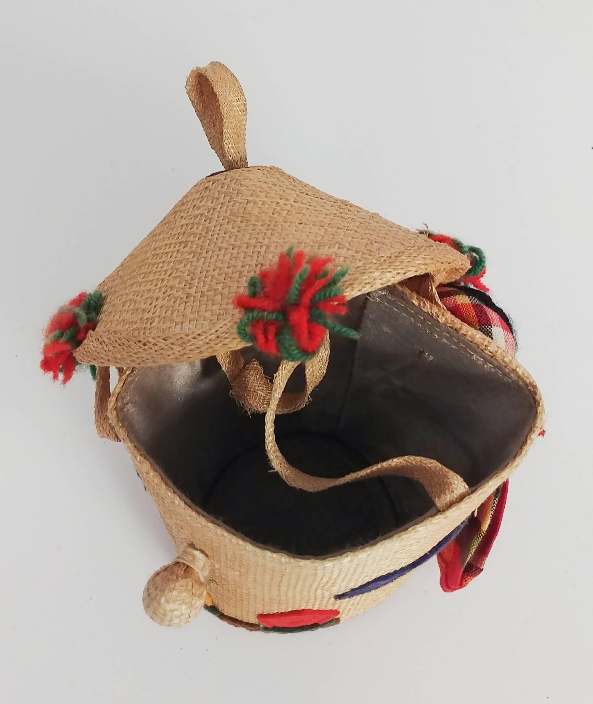 Mexikanische Souvenir-Puppenhandtasche aus den 1950er Jahren  Damen im Angebot