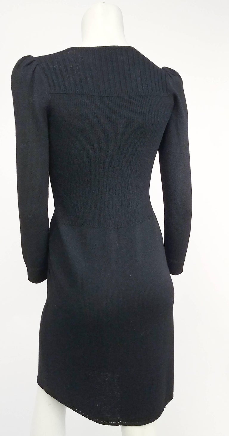 1980s St. John Knit Button Front Dress For Sale at 1stdibs