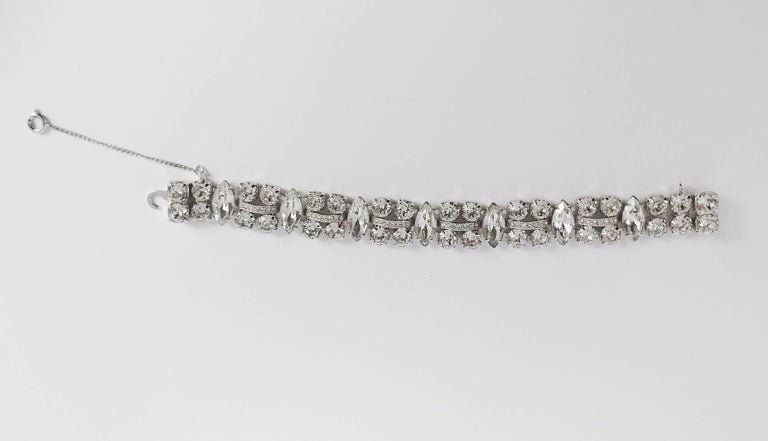1950s Eisenburg Rhinestone Necklace and Bracelet Set at 1stDibs
