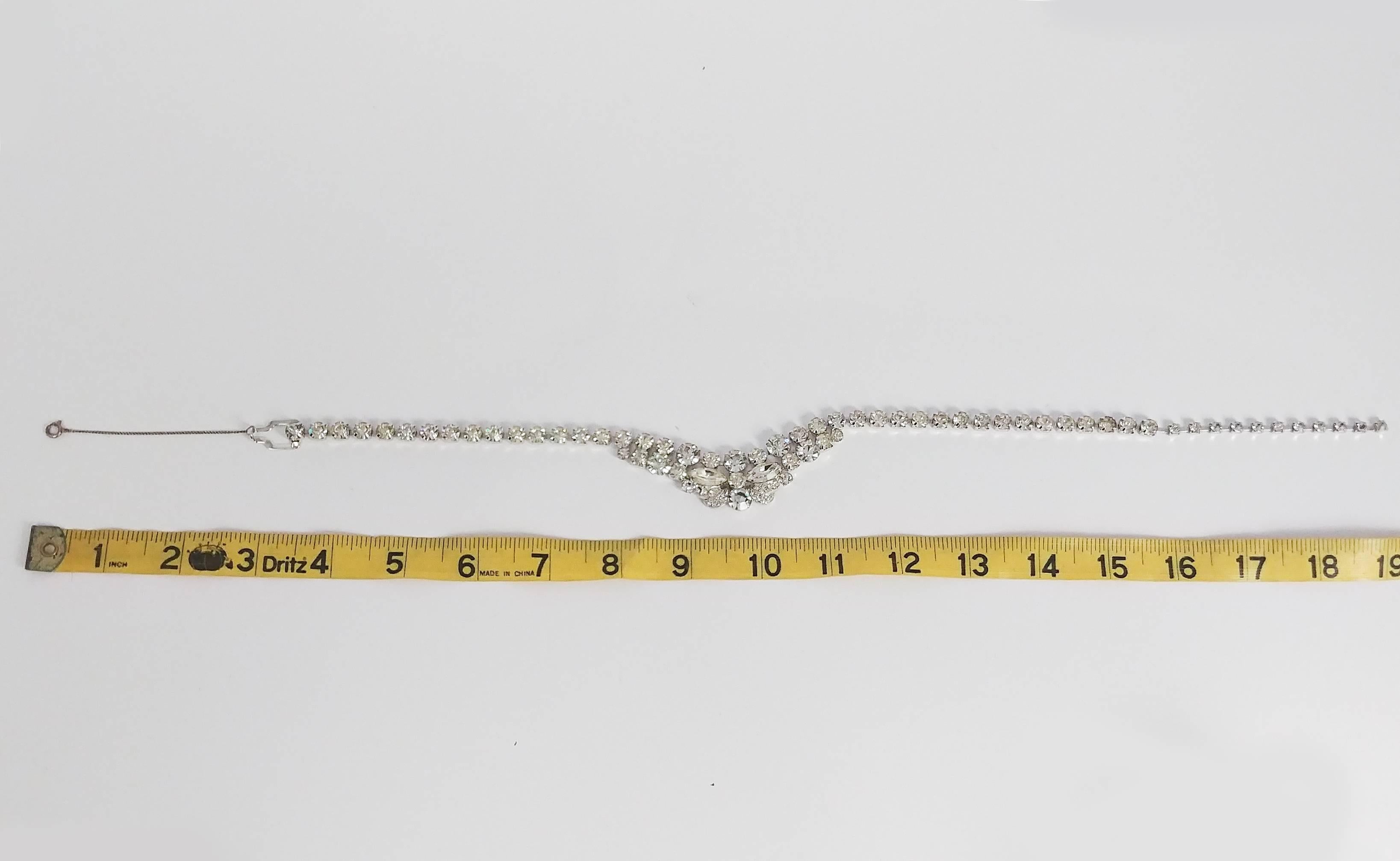 1950s Eisenburg Rhinestone Necklace and Bracelet Set 4
