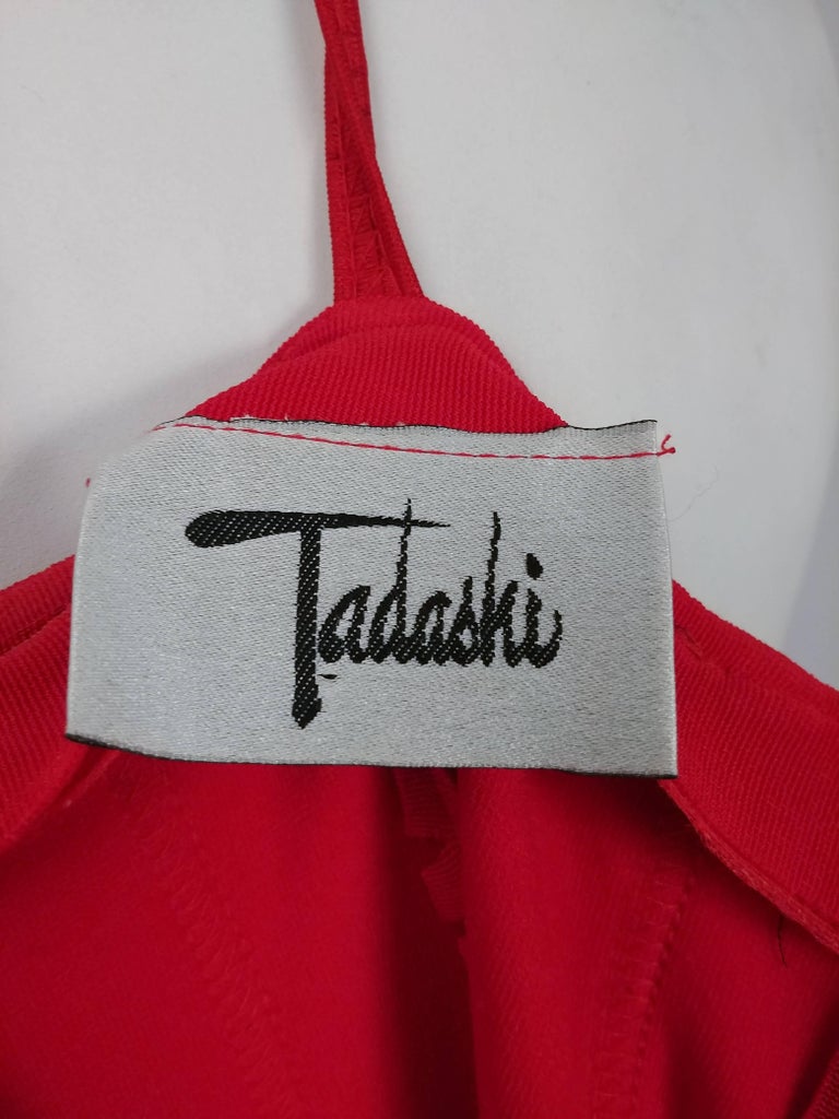 TADASHI 1990s stretch corset gown