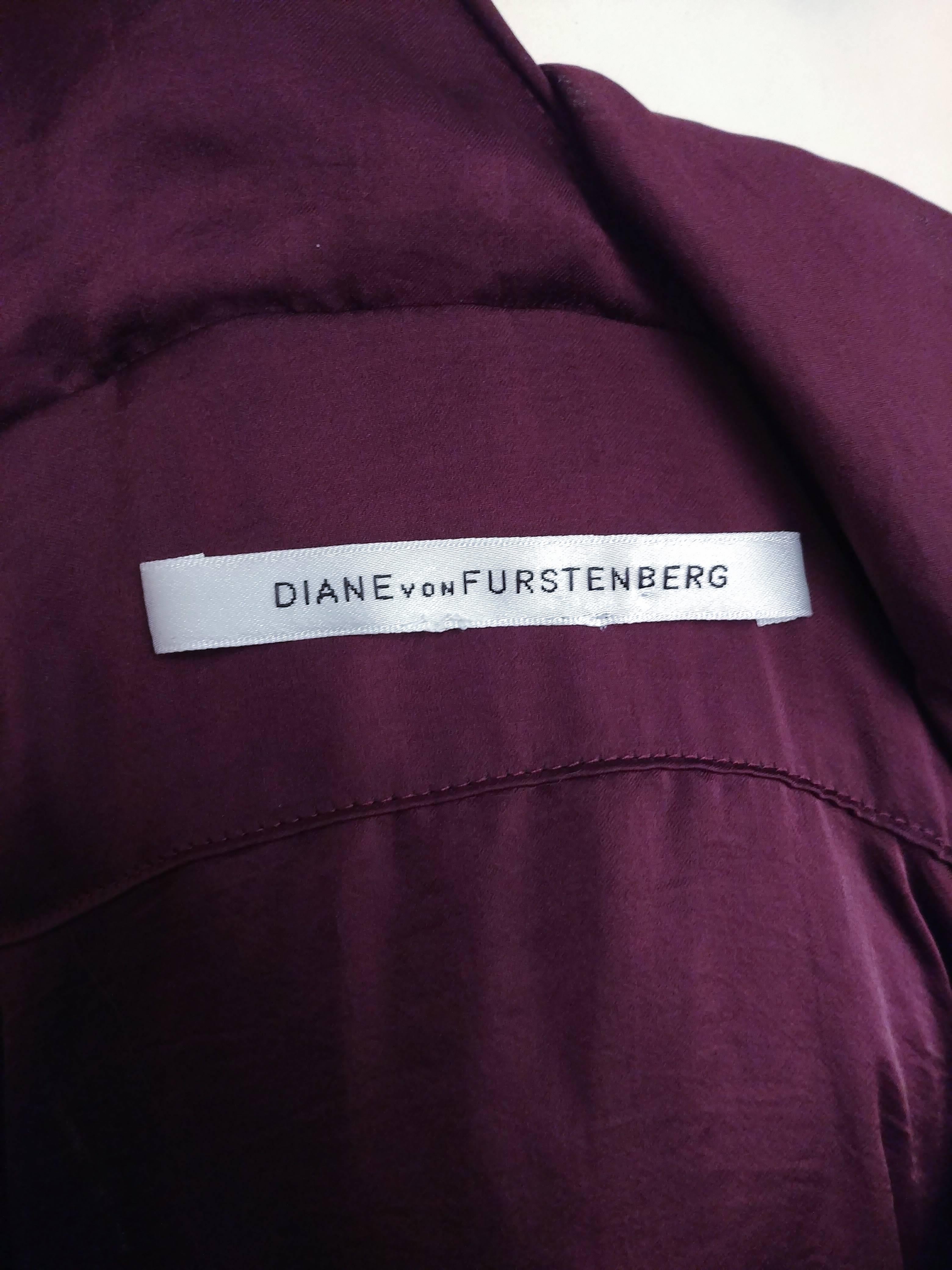 Women's Diane von Furstenberg Purple Pleated Ruffle Wrap Dress
