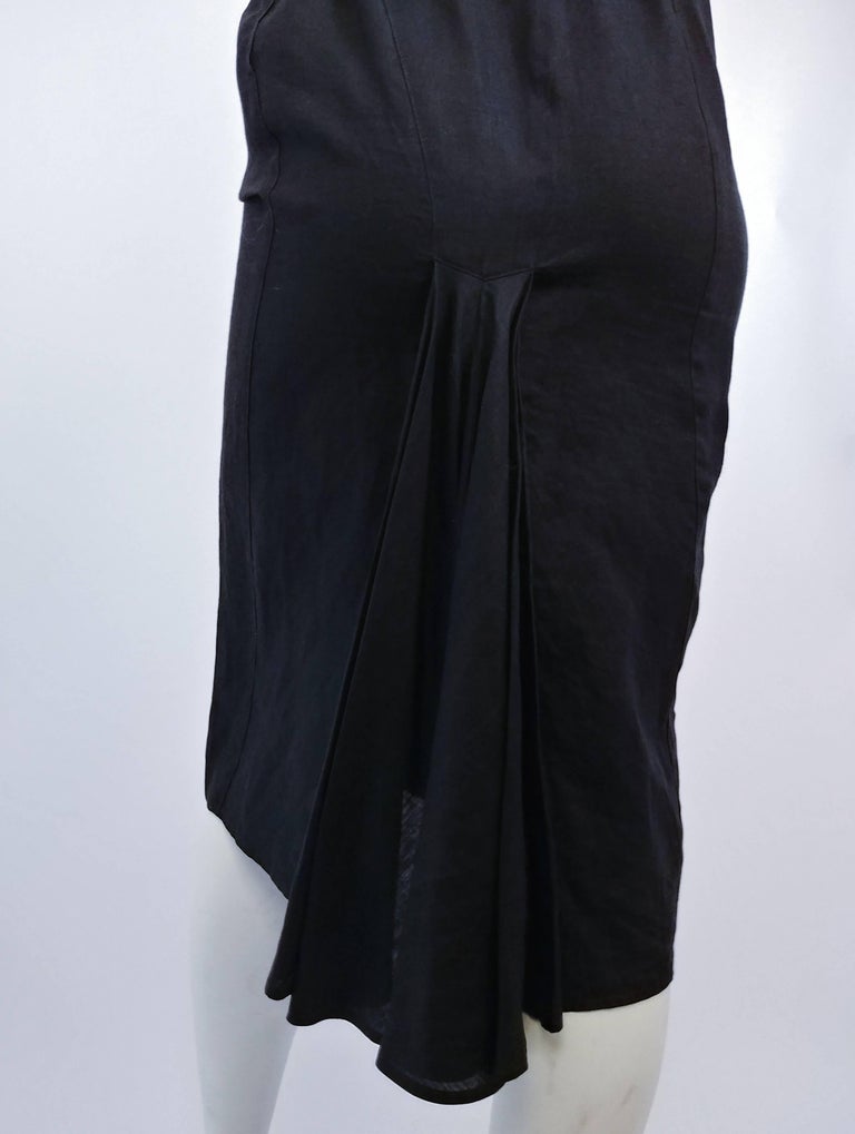 1980s Claude Montana Black Linen Shirtwaist Dress For Sale at 1stDibs ...