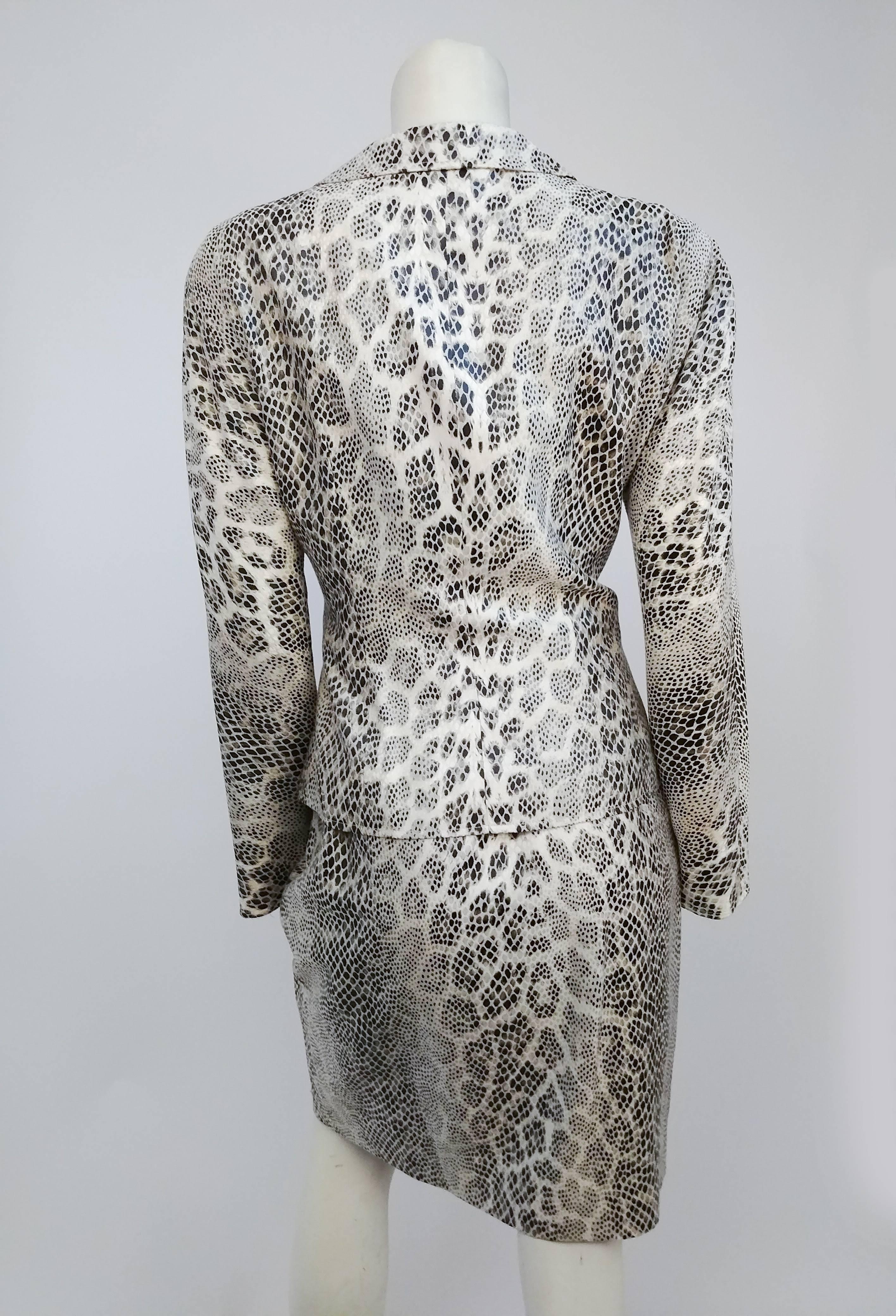 1980s Jean Muir White Snake Print Skirt Suit Set For Sale at 1stDibs ...