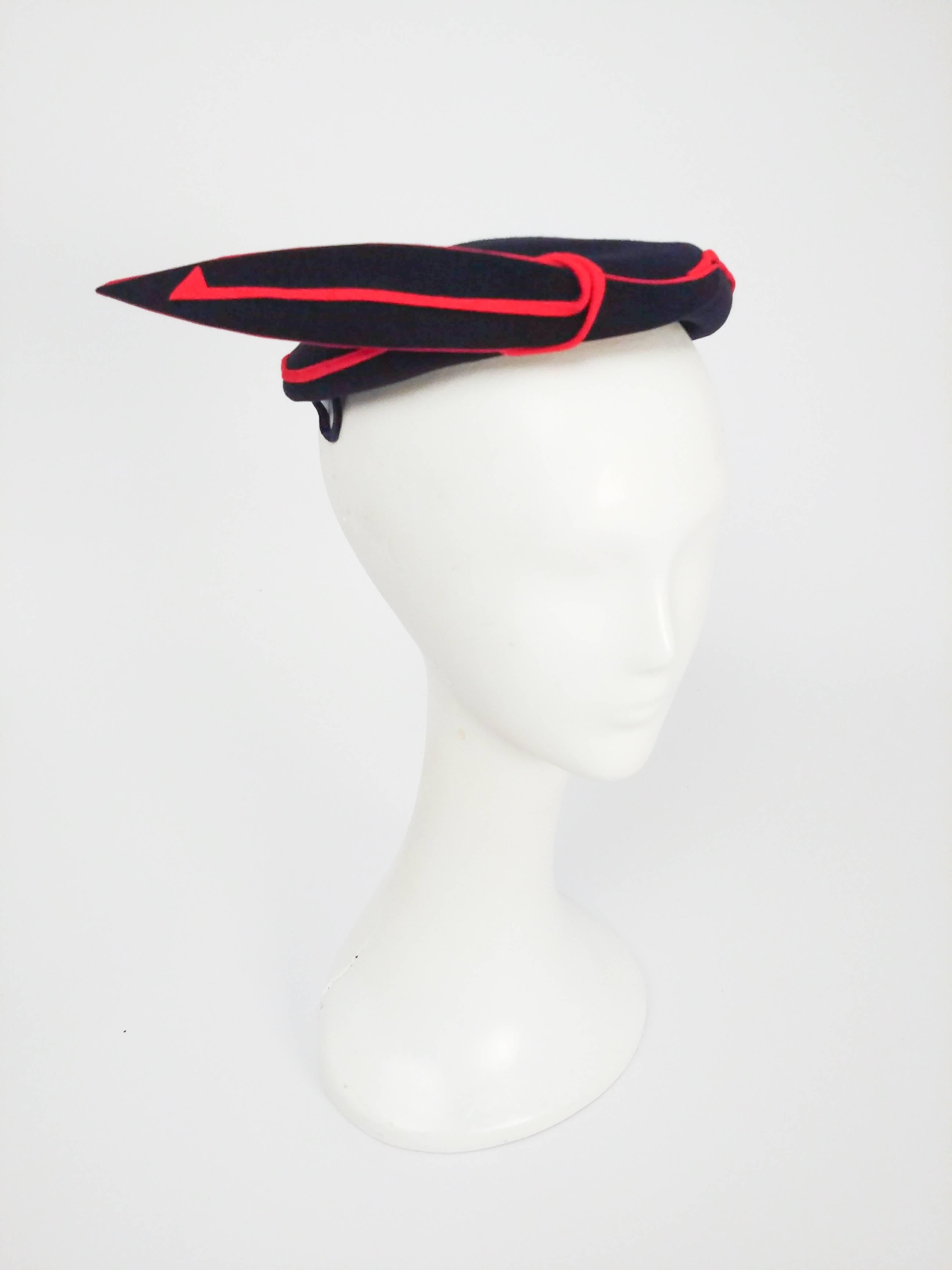 red sailor hat