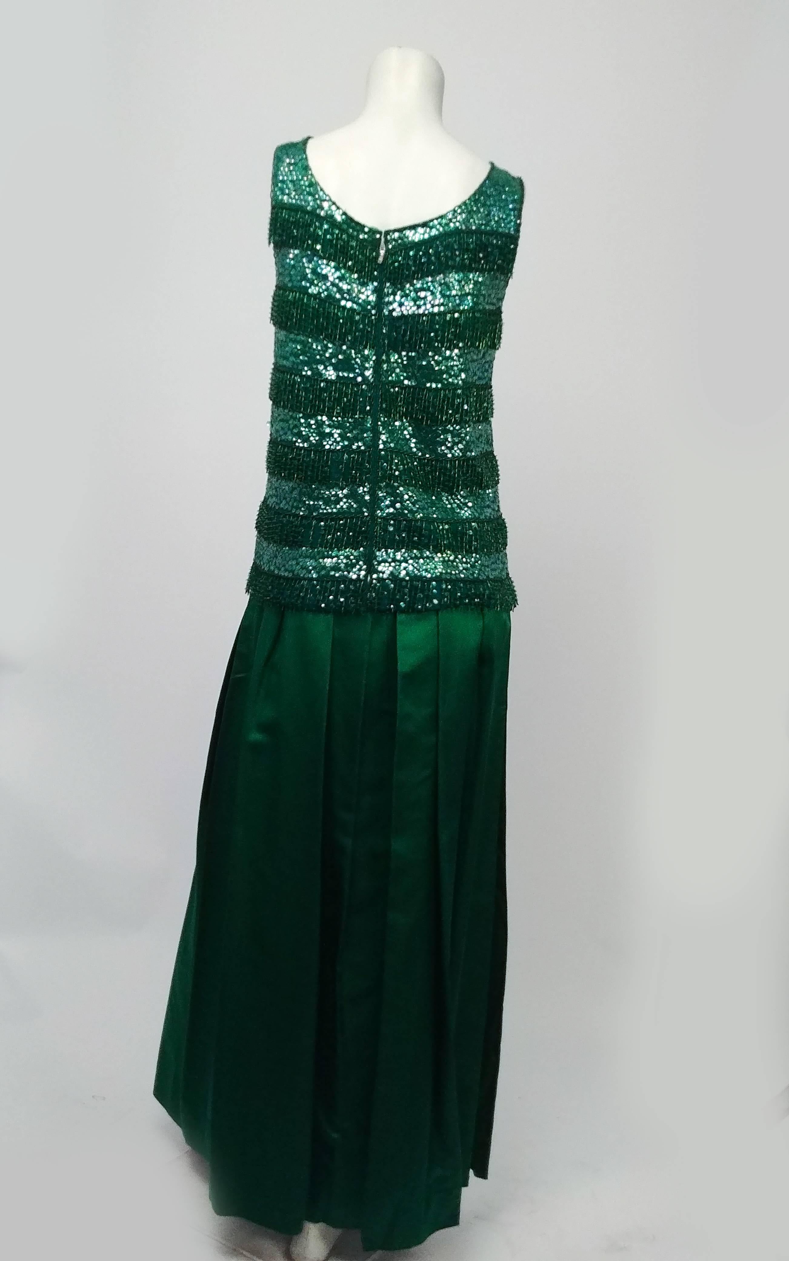 emerald green sequin skirt